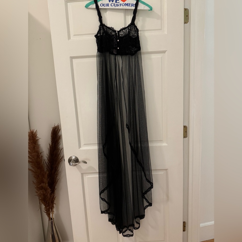 Black lace night gown